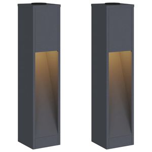 vidaXL Solar Led Sti Lys 2 stk. Varm hvid 18 x 18 x 80 cm