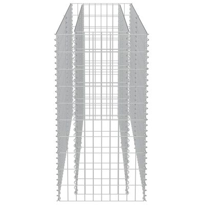 vidaXL gabion-højbed 180x50x100 cm galvaniseret stål