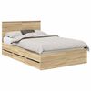 vidaXL Sengestel med skuffe Sonoma eg 120 x 190 cm Ingeni&oslash;rtr&aelig;