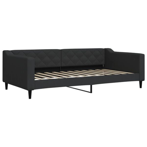 vidaXL daybed med udtr&aelig;k og skuffer 100x200 cm stof sort