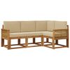 vidaXL Udend&oslash;rs sofagruppe 4 stk. Naturlig og Beige Polyester
