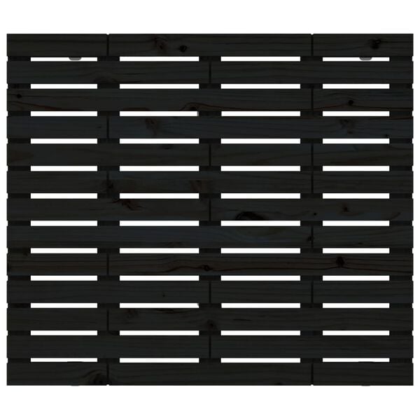 vidaXL sengegavl 126x3x91,5 cm massivt fyrretr&aelig; sort