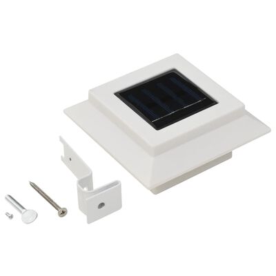 vidaXL udendørs solcellelamper 6 stk. LED firkantet 12 cm hvid