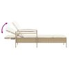 vidaXL liggestol med hynde 63x200x81 cm polyrattan beige
