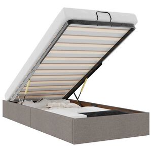 vidaXL osmannisk sengeramme uden madras 90x200 cm stof gr&aring;brun