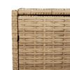 vidaXL opbevaringsboks med hjul 283 l polyrattan beige