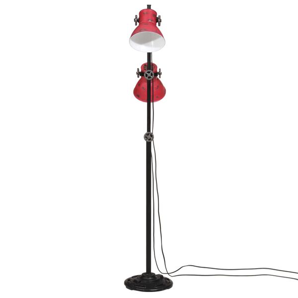 vidaXL gulvlampe 25 W 25x25x90/140 cm E27 rustik r&oslash;d