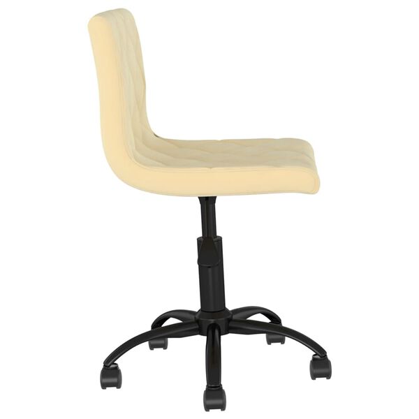 vidaXL drejelig spisebordsstol fl&oslash;jl cremefarvet