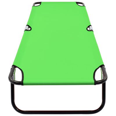 vidaXL foldbar liggestol stål grøn