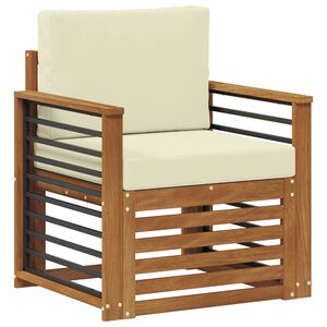 vidaXL Udend&oslash;rs sofagruppe med pude Naturfarvet 71 x 63 x 73 cm