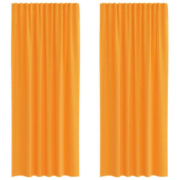 vidaXL voile-gardiner med stanglommer 2 stk. orange