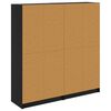 vidaXL Highboard 2 pcs Sort eg 68 x 37 x 142 cm Konstrueret tr&aelig;