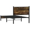 vidaXL sengeramme uden madras 80x200 cm metal røget egetræsfarve