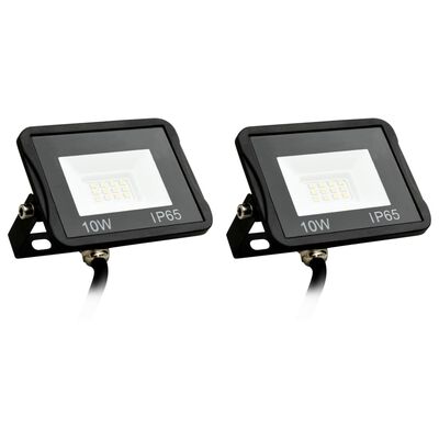vidaXL LED-projektører 2 stk. 10 W koldt hvidt lys