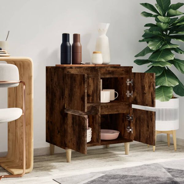 vidaXL skænk 60x35x70 cm konstrueret træ røget egetræsfarve