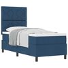 vidaXL Box spring seng med hovedg&aelig;rde Bl&aring; 80 x 200 cm Stof
