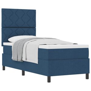 vidaXL Box spring seng med hovedg&aelig;rde Bl&aring; 80 x 200 cm Stof
