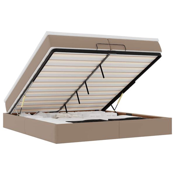 vidaXL osmannisk sengeramme med madrasser 200x200cm kunstl&aelig;der