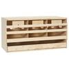 vidaXL redekasse til h&oslash;ns med 3 rum 72x33x38 cm massivt fyrretr&aelig;
