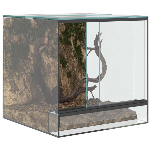 vidaXL Terrarium med opbevaring Transparent 30 x 30 x 30 cm Glas
