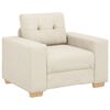 vidaXL Sofa 3 pcs Beige 221 x 80 x 80 cm Linned-blandet stof