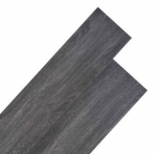 vidaXL Gulvplanker Sort og Hvid 5,26 m&sup2; 18 stk. PVC
