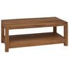 vidaXL Sofabord Naturfarvet 100 x 50 x 40 cm Massiv Teaktr&aelig;