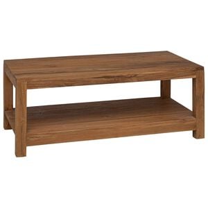 vidaXL Sofabord Naturfarvet 100 x 50 x 40 cm Massiv Teaktr&aelig;
