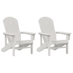 vidaXL Have Stol 2 stk. Hvid Polyethylen