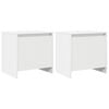 vidaXL sengeborde 2 stk. 45x34x44,5 cm konstrueret tr&aelig; hvid
