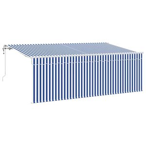 vidaXL Udtr&aelig;kkelig markise Bl&aring; 350 x 200 cm Stof