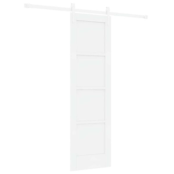 vidaXL Skyded&oslash;r ORKDAL Hvid 61 x 198,5 cm Massiv fyrretr&aelig;