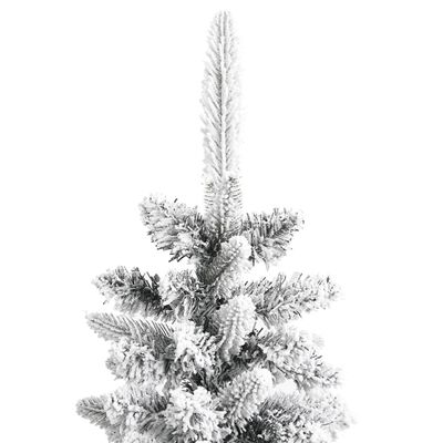vidaXL kunstigt smalt juletræ med sne 120 cm PVC og PE