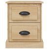 vidaXL sengebord 39x39x47,5 cm konstrueret træ sonoma-eg