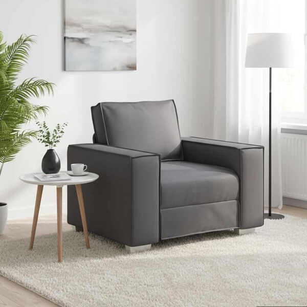 vidaXL Sofa Gr&aring; 99 x 80 x 84 cm Stof