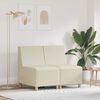 vidaXL Modulsofa enhed uden arme 2 pcs Creme 55 x 74 x 82 cm