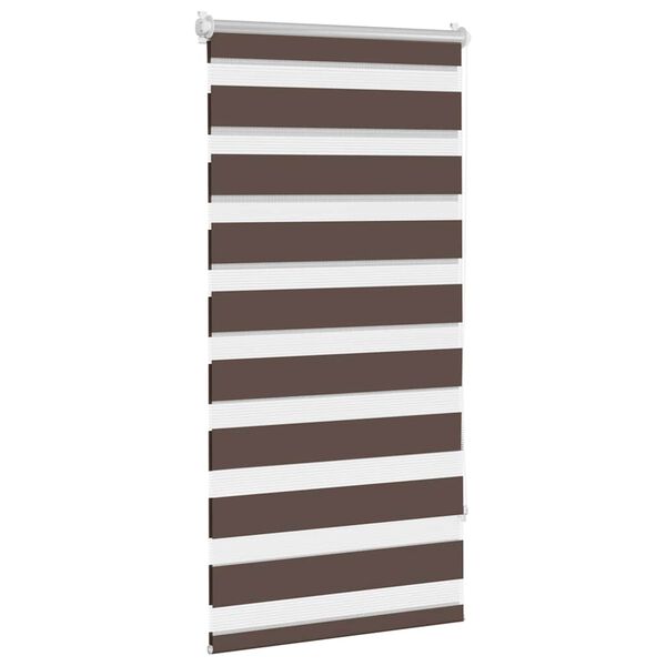 Rullegardin i zebradesign 60 x 120 cm kaffefarvet