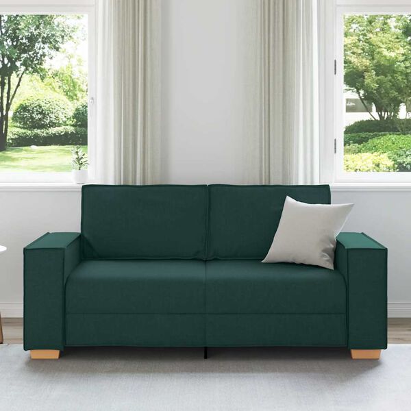 vidaXL 2-personers sofa m&oslash;rkegr&oslash;n 140 cm stof