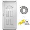 vidaXL hovedd&oslash;r 98x208 cm PVC hvid