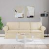 vidaXL Sofa Creme 215 x 82 x 80 cm Stof