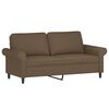 vidaXL 2-personers sofa med puder og hynder 140 cm stof brun