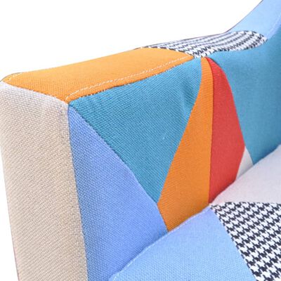 vidaXL lænestol med patchworkdesign stof