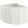 vidaXL Hj&oslash;rne Plantekasse Hvid 45 x 45 x 35 cm St&aring;l