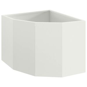 vidaXL Hj&oslash;rne Plantekasse Hvid 45 x 45 x 35 cm St&aring;l