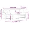 vidaXL 3-personers sofa med pyntepuder 180 cm velour cremefarvet