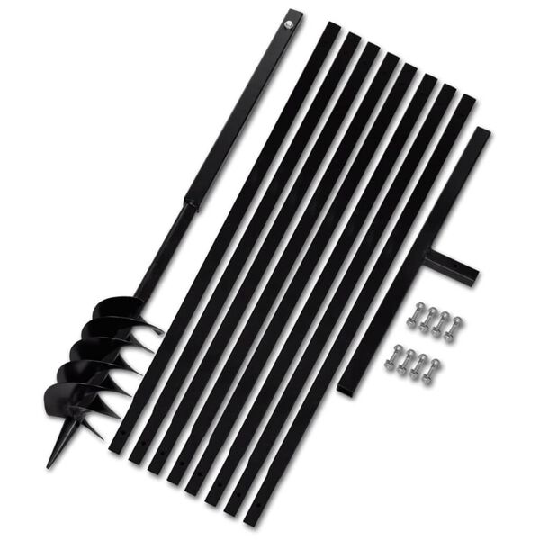 Jordbor med h&aring;ndtag p&aring; 120 mm med forl&aelig;ngerr&oslash;r p&aring; 9 m, st&aring;l