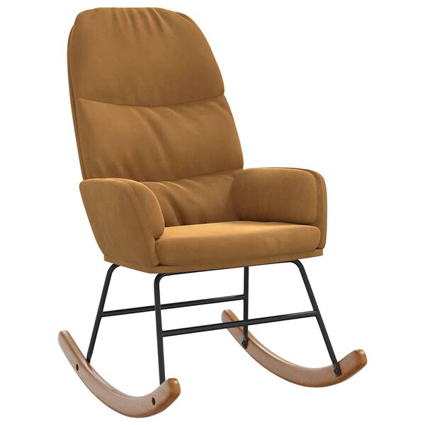 vidaXL gyngestol fl&oslash;jl brun