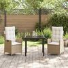 vidaXL Have Spisebordss&aelig;t med pude 3 pcs Beige polyrattan