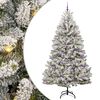 vidaXL Kunstigt juletr&aelig; Gr&oslash;n og Hvid 240 cm PVC og metal