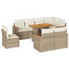 vidaXL sofas&aelig;t til haven 9 dele med hynder polyrattan akacietr&aelig; beige